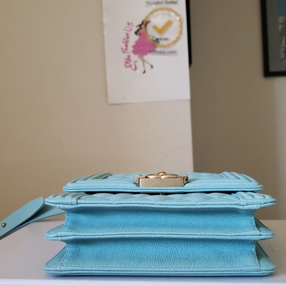 Chanel boy caviar north south blue bag - Picture 13 of 16